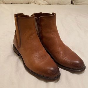 EUC Franco Sarto cognac Chelsea boots, size 8